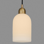 Odyssey Pendant - Lacquered Burnished Brass / Opal Matte