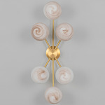 Orion Wall/Ceiling Light - Lacquered Burnished Brass / Marble Matte