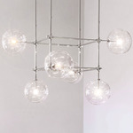 Soap Chandelier - Polished Nickel / Transparent