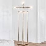 Soap Floor Lamp - Lacquered Burnished Brass / Transparent