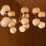 Zodiac Chandelier - Lacquered Burnished Brass / Marble Matte