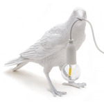 Bird Waiting Table Lamp - White