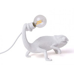 Chameleon Table Lamp with USB Port - White