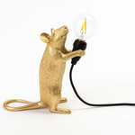 The Mouse Lamp with USB Port - Gold / Black Cord
