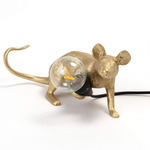 The Mouse Lamp with USB Port - Gold / Black Cord