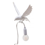 Sparrow Landing Clamp Table Lamp w/USB - White