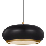 Clasica Semi Circle Pendant - Burnished Brass / Aged Iron