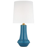 Jenna Table Lamp - Lucent Aqua / White Linen