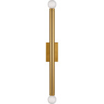 Beckham Modern Double Wall Sconce - Burnished Brass