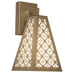 Akut 22484 Outdoor Wall Sconce - New Brass / Opal Acrylic