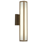 Akut 22505 Outdoor Wall Sconce - Cast Bronze / Opal Acrylic