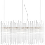 Diadema Linear Wave Pendant - Matte Bronze / Crystal