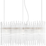 Diadema Linear Wave Pendant - Matte Bronze / Crystal