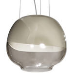 Mirage Pendant - Glossy White / Smoky