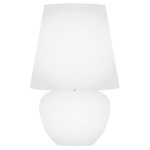 Naxos Table Lamp - Glossy White / White Satin