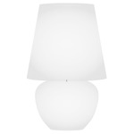 Naxos Table Lamp - Glossy White / White Satin