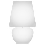 Naxos Table Lamp - Glossy White / White Satin