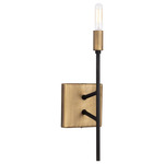 Bodie Wall Sconce - Carbon / Havana Gold