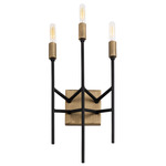 Bodie Wall Sconce - Carbon / Havana Gold