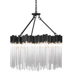 Matrix Large Pendant - Matte Black / Clear