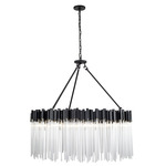 Matrix Large Pendant - Matte Black / Clear