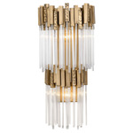 Matrix Tiered Wall Sconce - Havana Gold / Clear