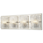 Morgan Bathroom Vanity Light - Brushed Nickel / Ice