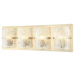 Morgan Bathroom Vanity Light - Satin Brass / Ice