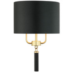 Secret Agent Wall Sconce - Black / Gold