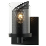 So Inclined Wall Sconce - Black / Clear
