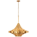 Totally Tubular Chandelier - Antique Gold