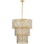 Windsor Chandelier - French Gold / Matte Black / Crystal