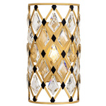 Windsor Wall Sconce - French Gold / Matte Black / Crystal