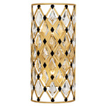 Windsor Wall Sconce - French Gold / Matte Black / Crystal
