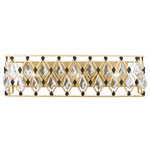 Windsor Bathroom Vanity Light - French Gold / Matte Black / Crystal