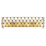 Windsor Bathroom Vanity Light - French Gold / Matte Black / Crystal