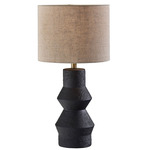 Noelle Table Lamp - Black / Light Brown