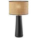 Sheffield Table Lamp - Black / Rattan