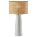 Sheffield Table Lamp - White / Rattan