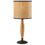 Cayman Table Lamp - Black / Natural Wood / Black / Natural