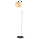 Nolan Floor Lamp - Black / Beige Ombre