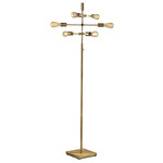 Sputnik Floor Lamp - Antique Brass
