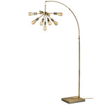 Sputnik Arc Floor Lamp - Antique Brass