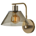 Zoe Wall Sconce - Antique Brass / Smoke