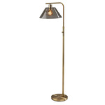 Zoe Floor Lamp - Antique Brass / Smoke