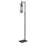 Dalton Floor Lamp - Black / Smoke