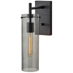 Dalton Wall Sconce - Black / Smoke