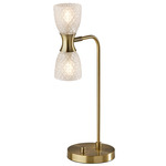 Nina Table Lamp - Antique Brass / Clear Textured Glass