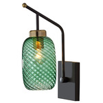 Derrick Wall Sconce - Black / Green