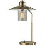 Kieran Table Lamp - Antique Brass / Clear Seeded